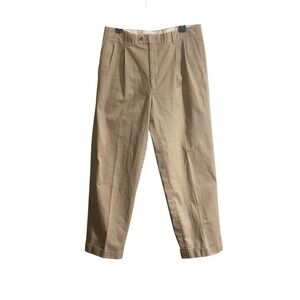 Alabama Crimson Tide Chino Pants Logo Cotton Khaki Pleated Cuffed sz 36